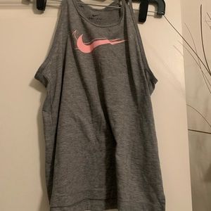 Gray little girls Nike sleeveless tank top